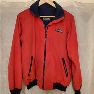 Lands End red and blue squall jacket